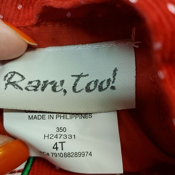 Girl's Rare Too!  Candy cane overall dress - Picture 5 of 10